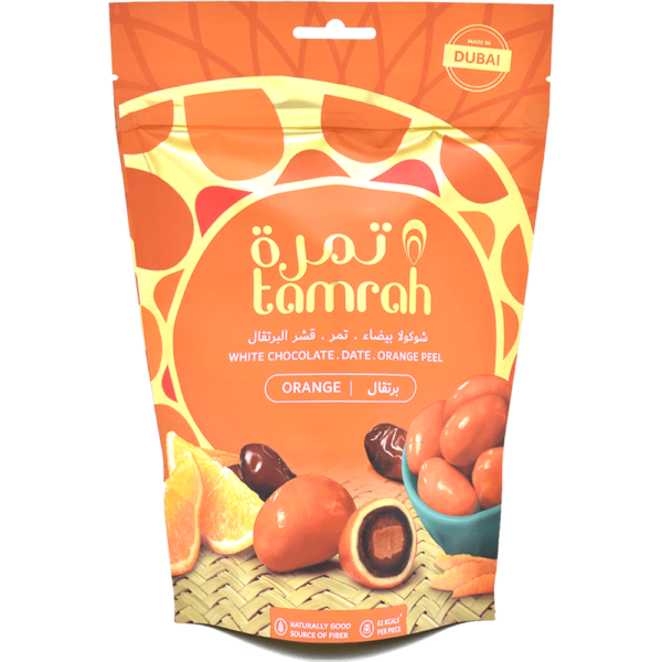 Tamrah chocolate dates 24x80g 80g Orange1