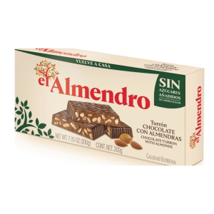 85573 no addeed sugar chocolate turron with almonds 200g